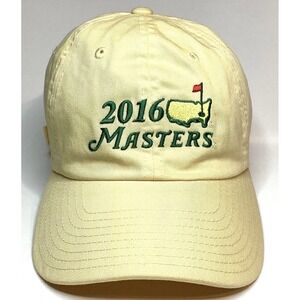 American Needle Hat Cap Masters 2016 Unisex Yellow adjustable baseball Golf A